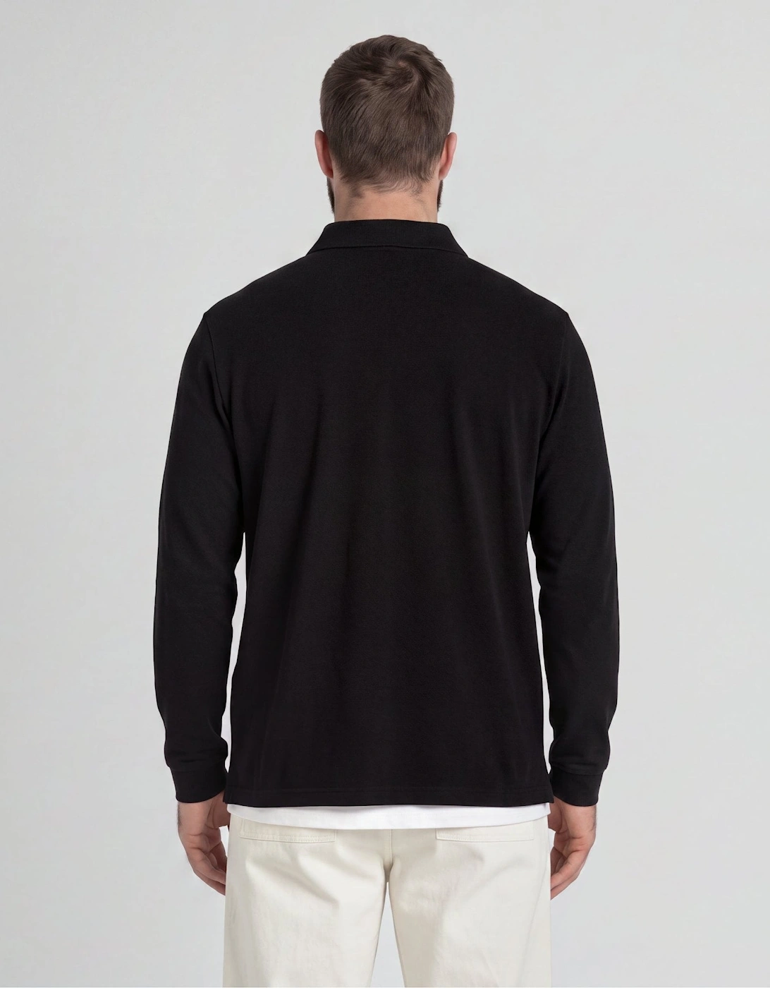 Long Sleeve Polo Shirt Plus