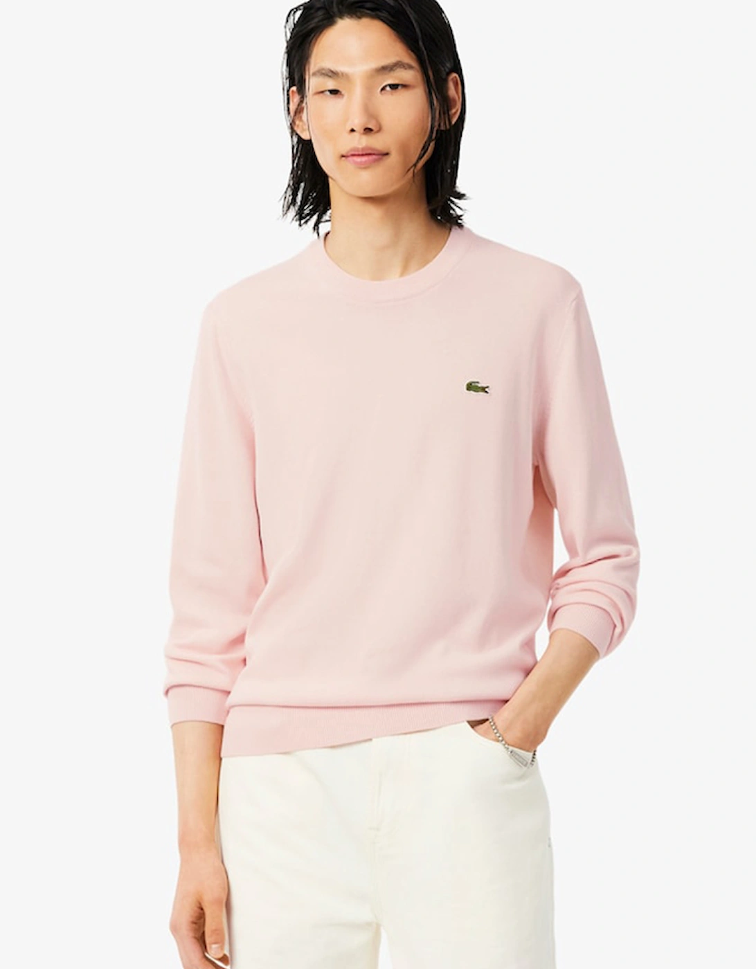 Lacoste Monochrome Crew Neck Cotton Sweatshirt