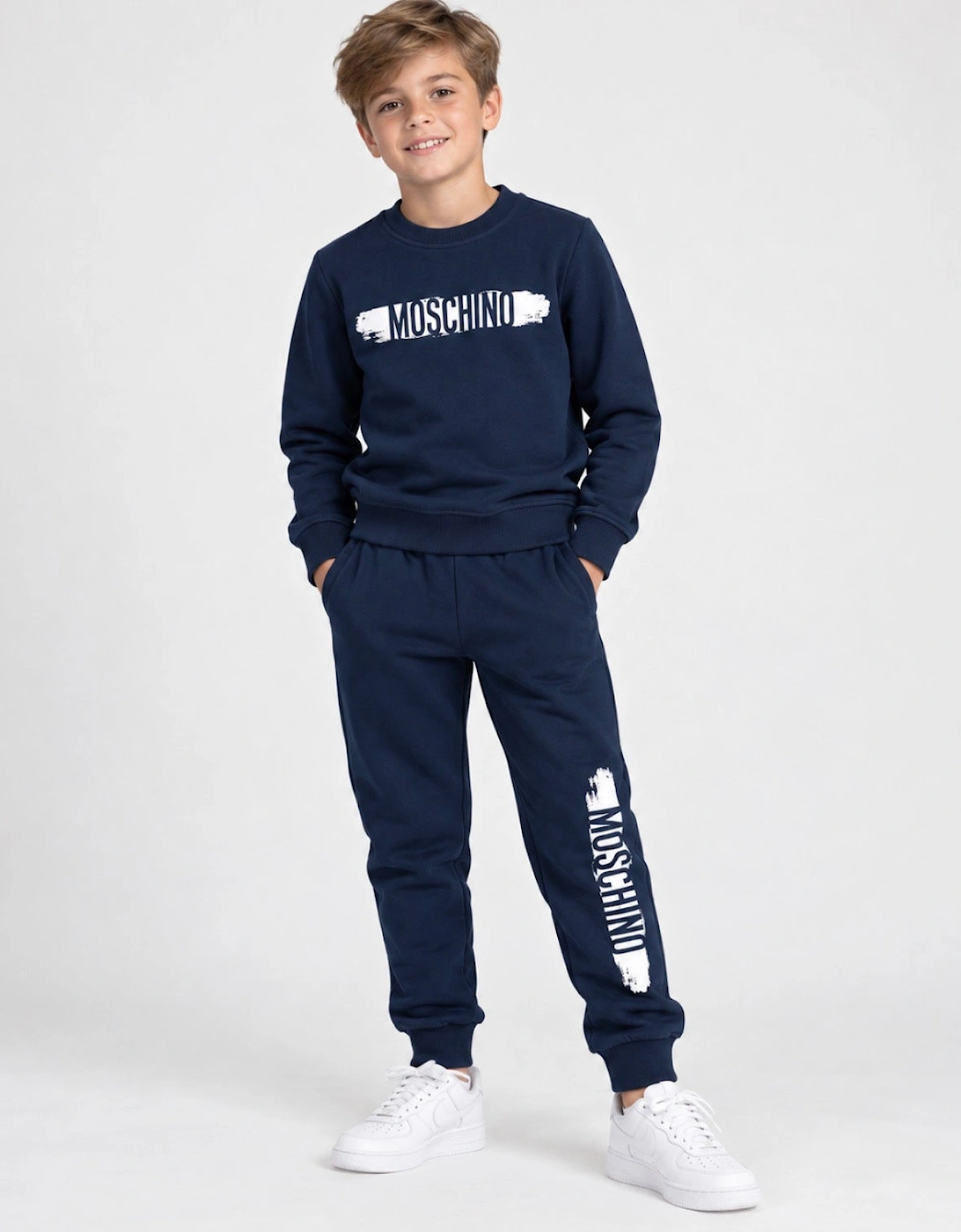 MOSCHINO NAVY BLUE TRACKSUIT HUK04M
