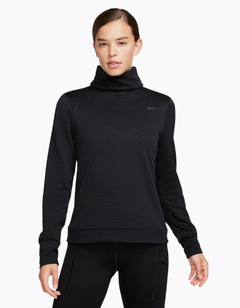 Nike Women's Swift Element Therma-FIT Turtleneck Black Running Top