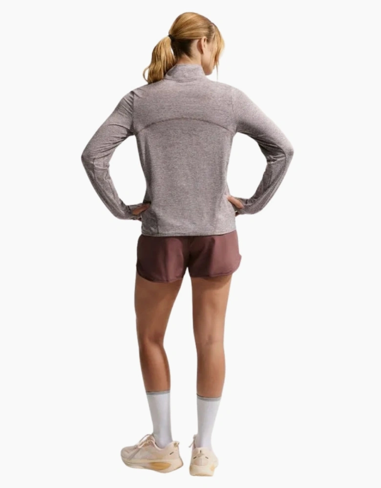Nike Swift Women's UV Protection 1/4-Zip Brown Running Top