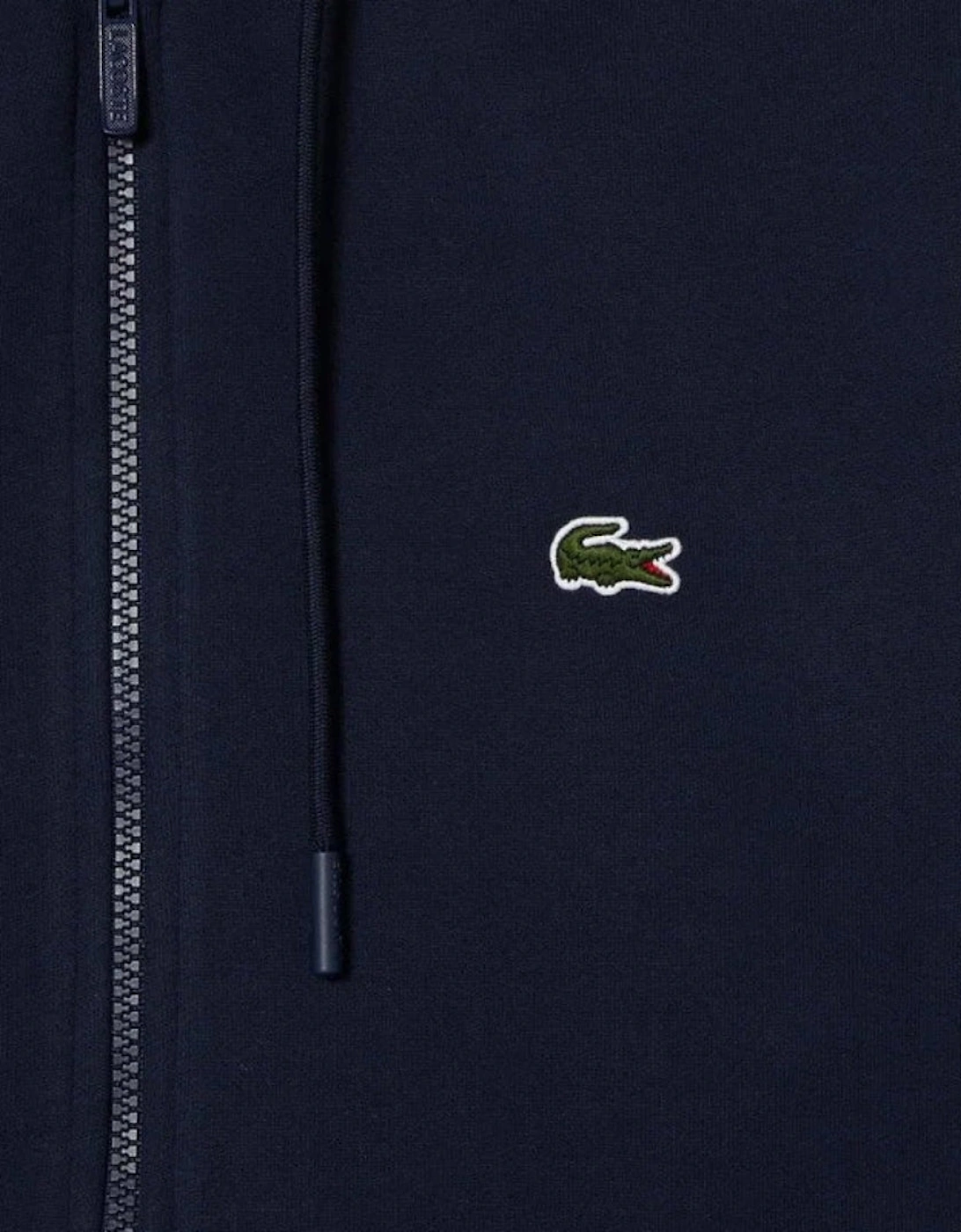 Lacoste Branded Tape Zull Zip Navy Hoodie