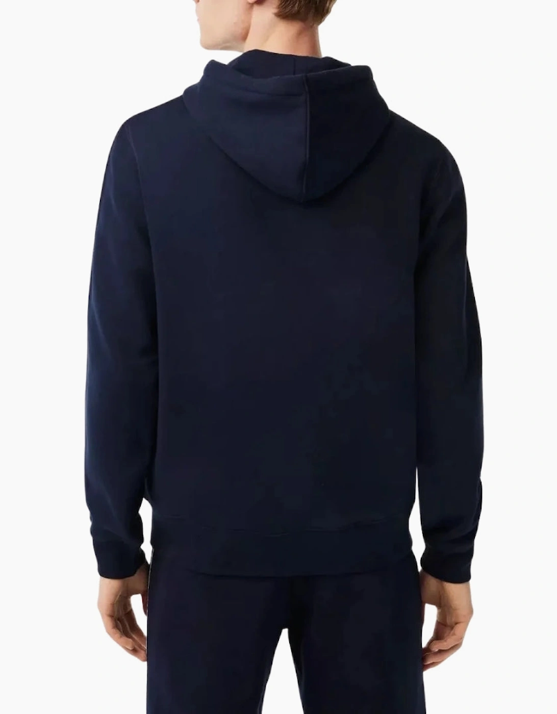 Lacoste Branded Tape Zull Zip Navy Hoodie