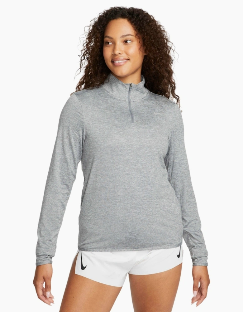 Nike Swift Women's UV Protection 1/4-Zip Smoke Grey Running Top