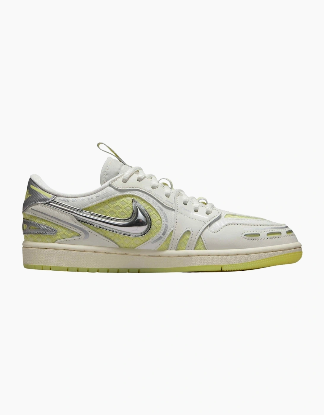 Nike Women's Air Jordan 1 Low Method of Make V3 Sail Luminous Green Womens Trainers - White - Size: 4