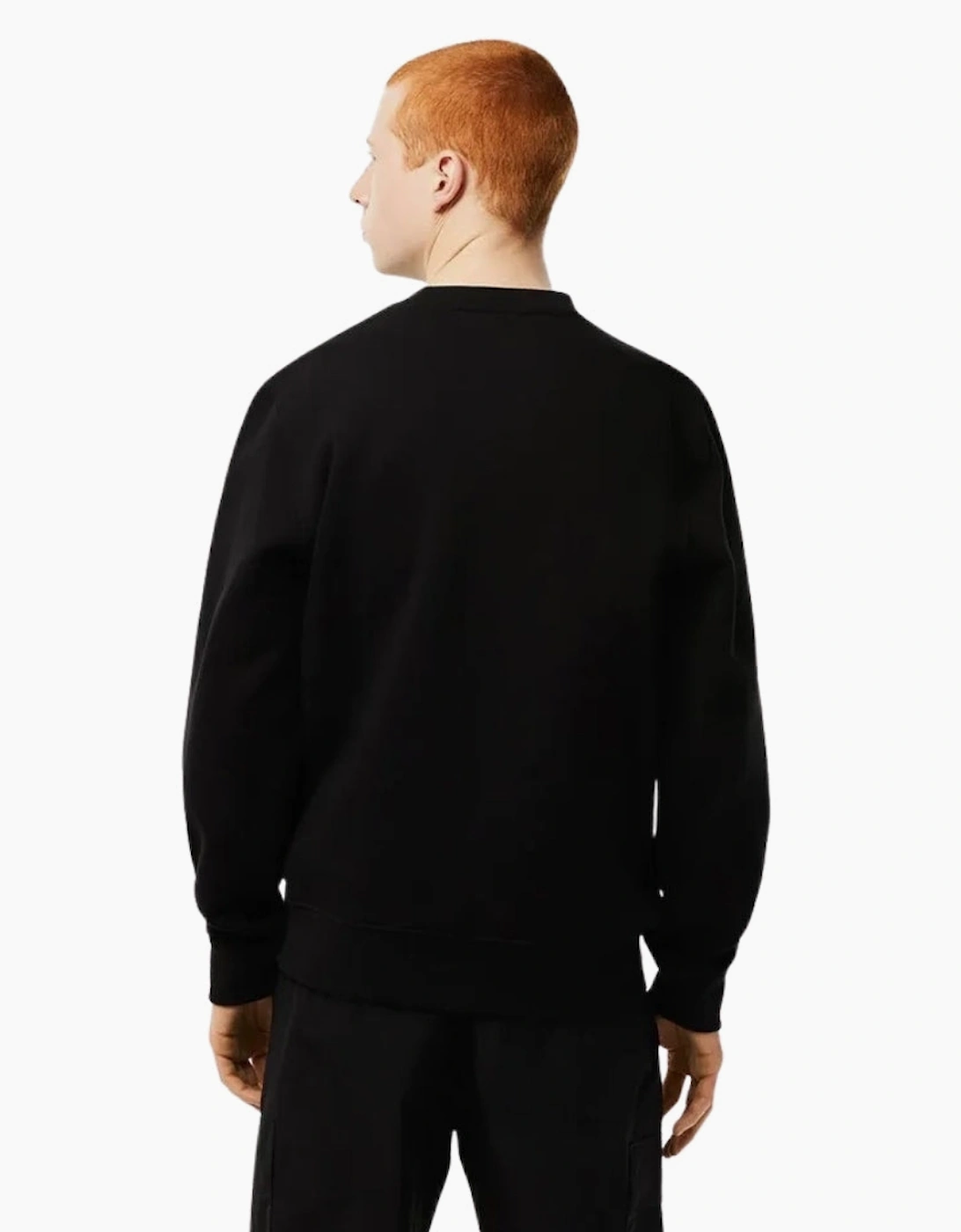 Lacoste Branded Tape Crewneck Black Jumper
