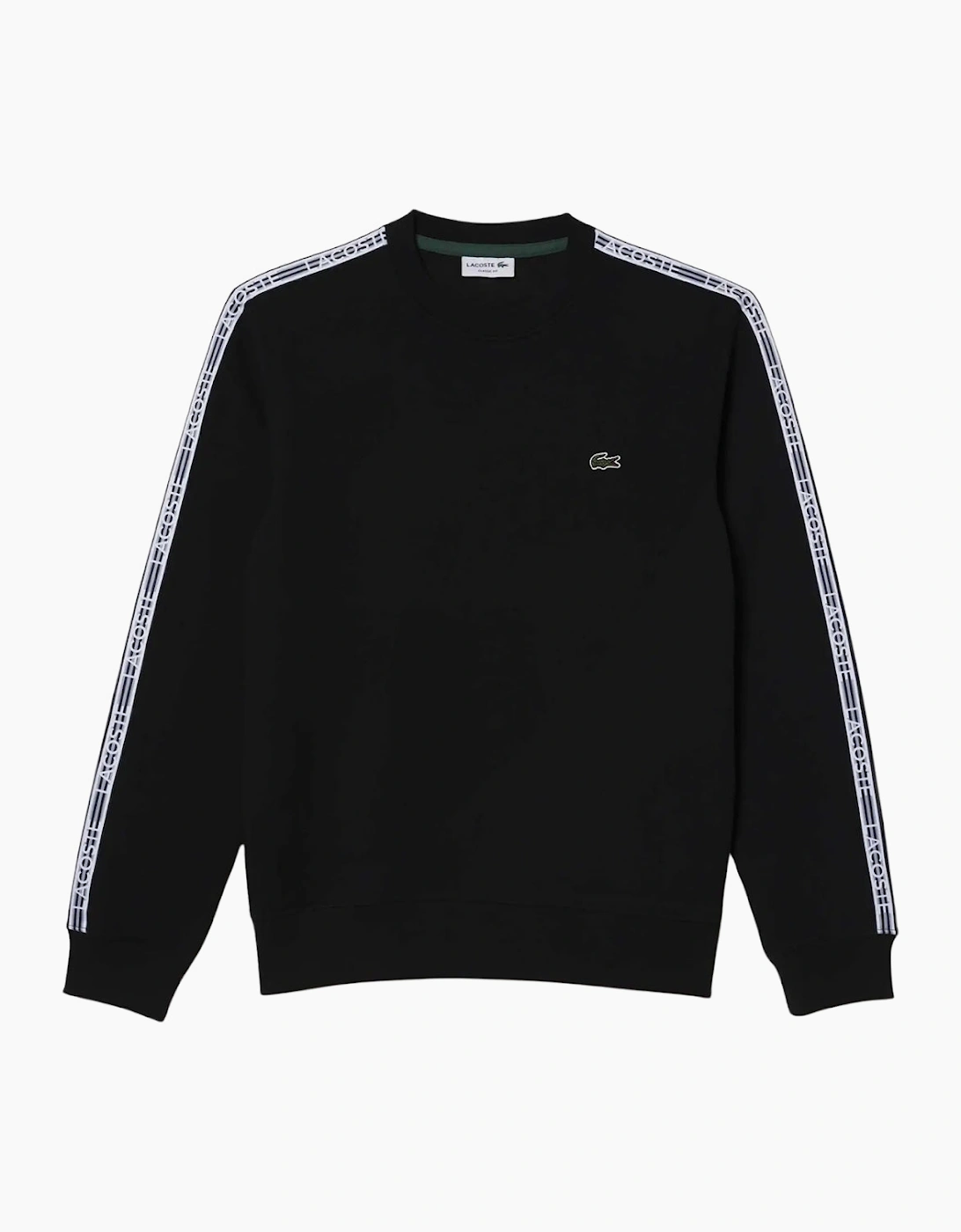 Lacoste Branded Tape Crewneck Black Jumper
