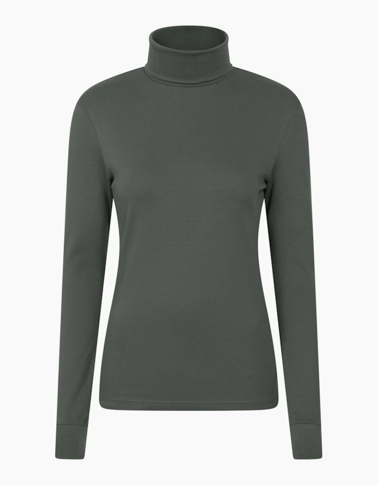 Mountain Warehouse Womens/Ladies Meribel Cotton Roll Neck Long-Sleeved Top