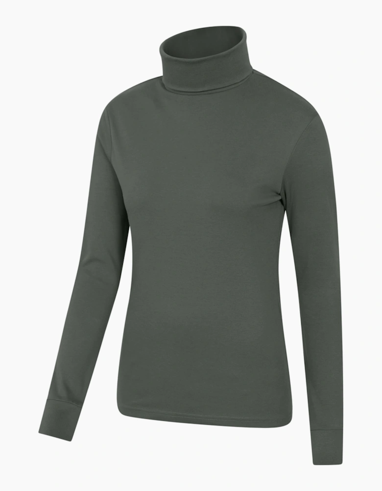 Mountain Warehouse Womens/Ladies Meribel Cotton Roll Neck Long-Sleeved Top