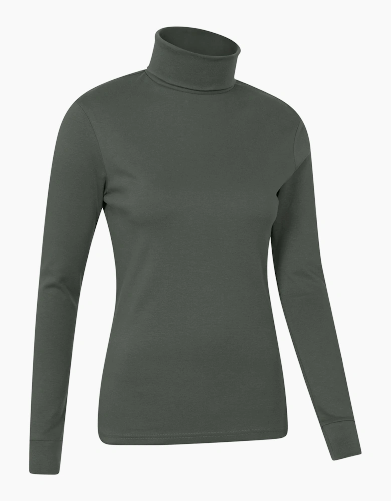 Mountain Warehouse Womens/Ladies Meribel Cotton Roll Neck Long-Sleeved Top
