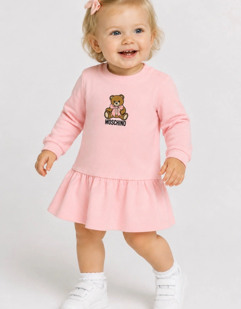 MOSCHINO BABY/ TODDLER GIRL SUGER ROSE DRESS MBV0BK
