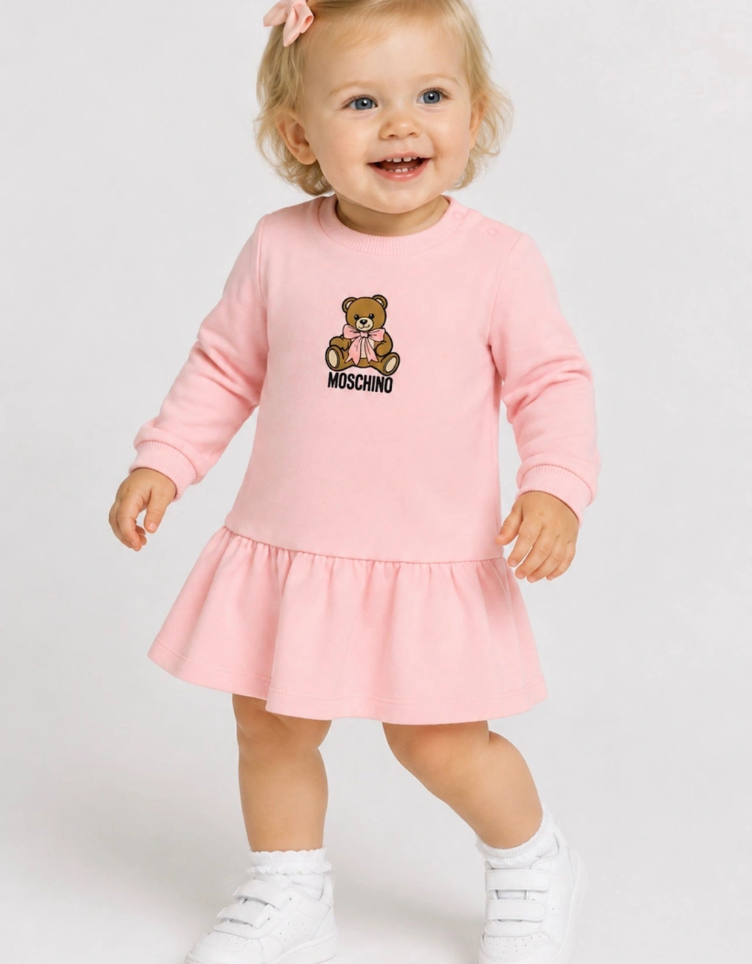 MOSCHINO BABY/ TODDLER GIRL SUGER ROSE DRESS MBV0BK