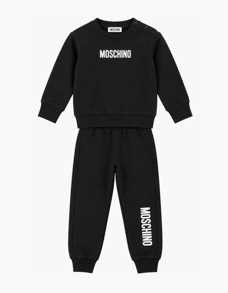 MOSCHINO TODDLER BLACK TRACKSUIT MUF06N MUP064