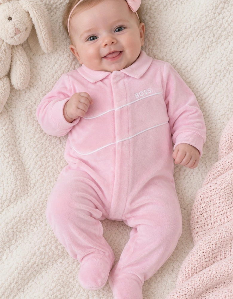 BOSS PINK NB GIRL BABY GROW J53321