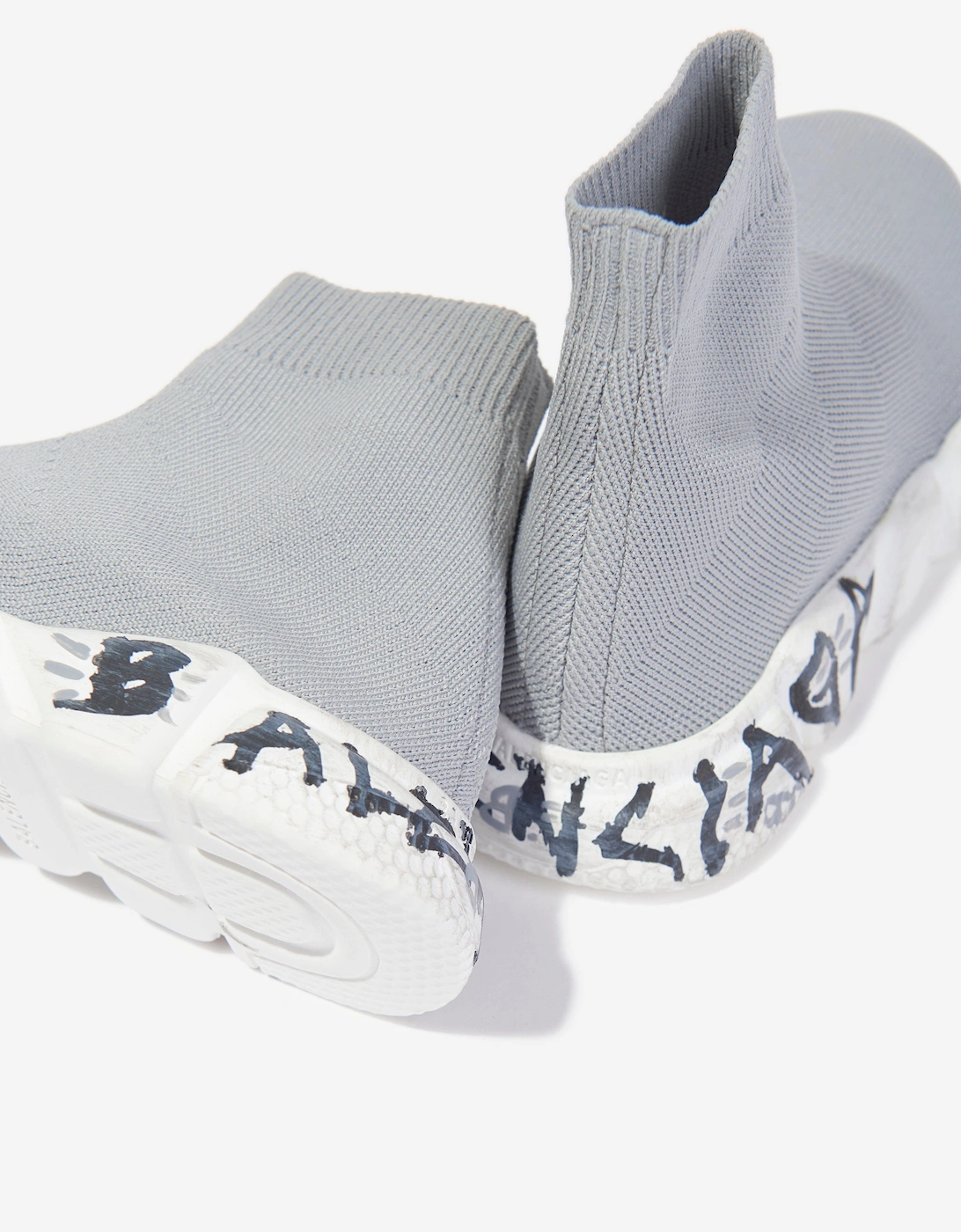 Balenciaga Kids Sole Graffiti Speed Trainers in Grey