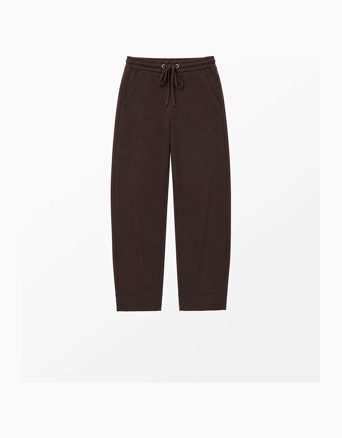 Petite Brown Barrel Leg Sweatpants