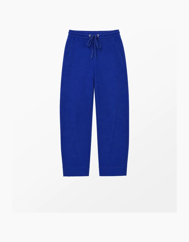 Blue Barrel-Leg Sweatpants