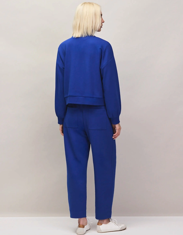 Petite Blue Barrel-Leg Sweatpants