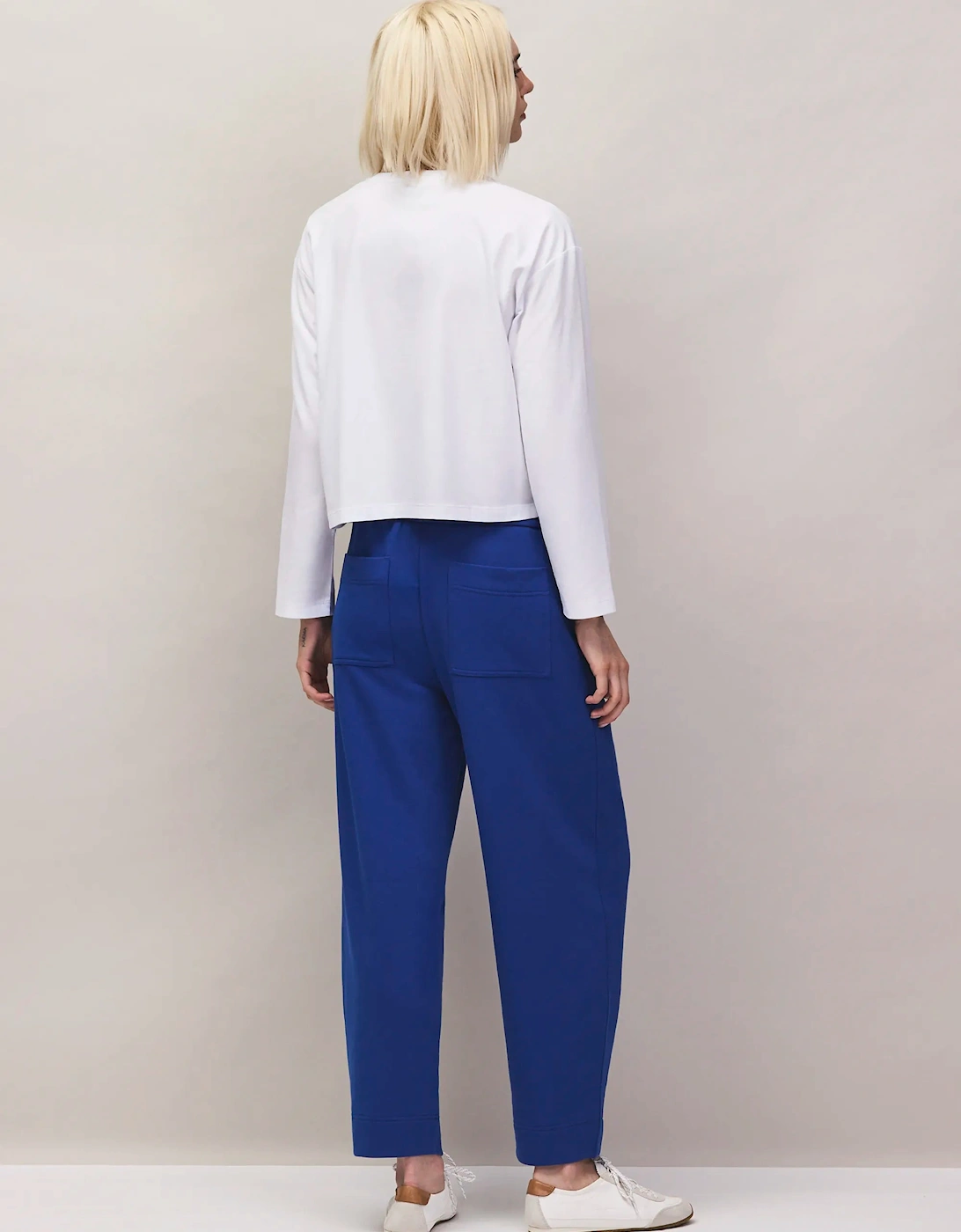 Blue Barrel-Leg Sweatpants