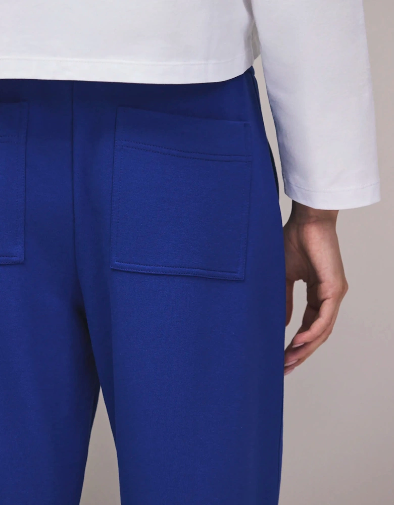 Blue Barrel-Leg Sweatpants