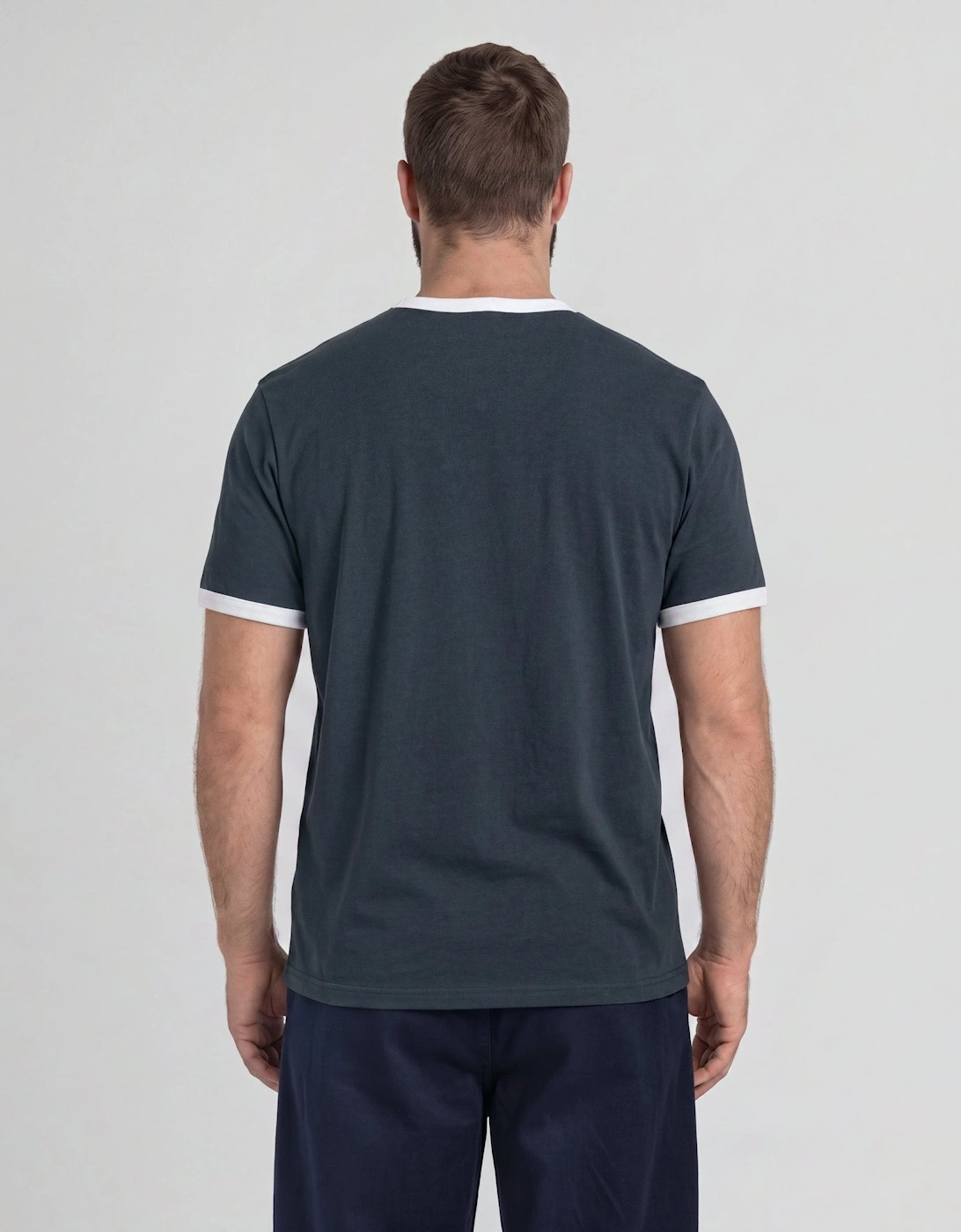 Ringer Cotton Crew Neck T-Shirt