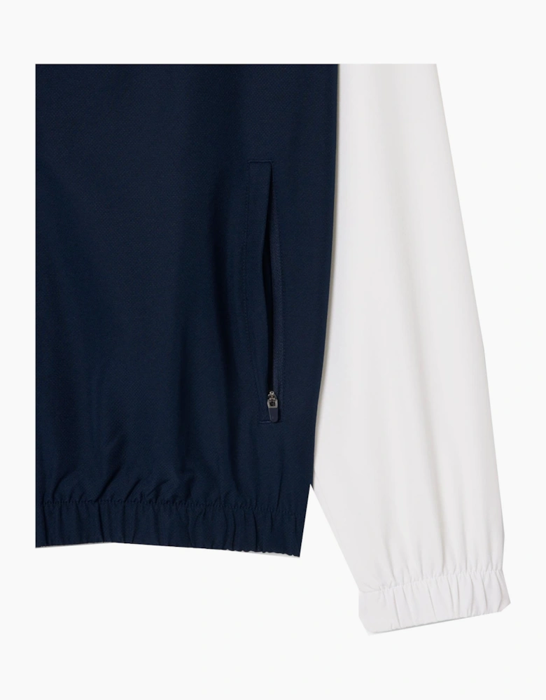 Lacoste Men's White, Blue and Navy colour block Tracksuit