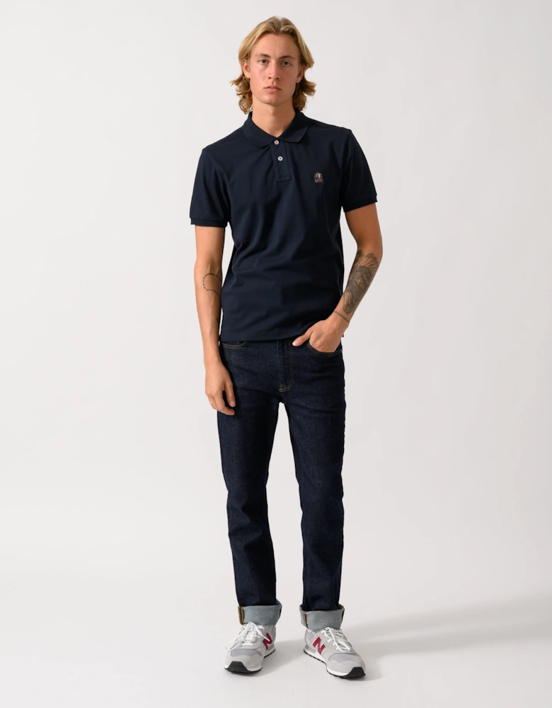 Parajumpers Wellington Mens Short Sleeve Polo - Blue Navy 316