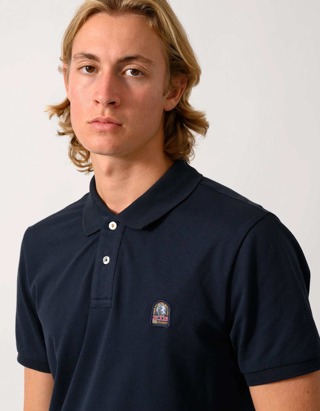 Parajumpers Wellington Mens Short Sleeve Polo - Blue Navy 316