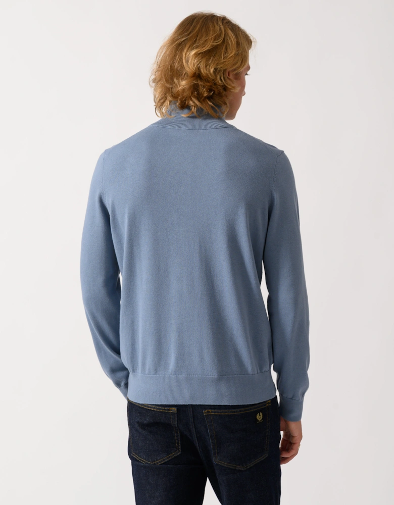 BOSS Orange Kanobix S Mens 1/4 Zip Jumper  - Medium Blue 424