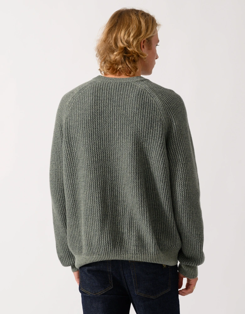 BOSS Orange Kepler Mens Crew Neck Jumper - Open Green 370