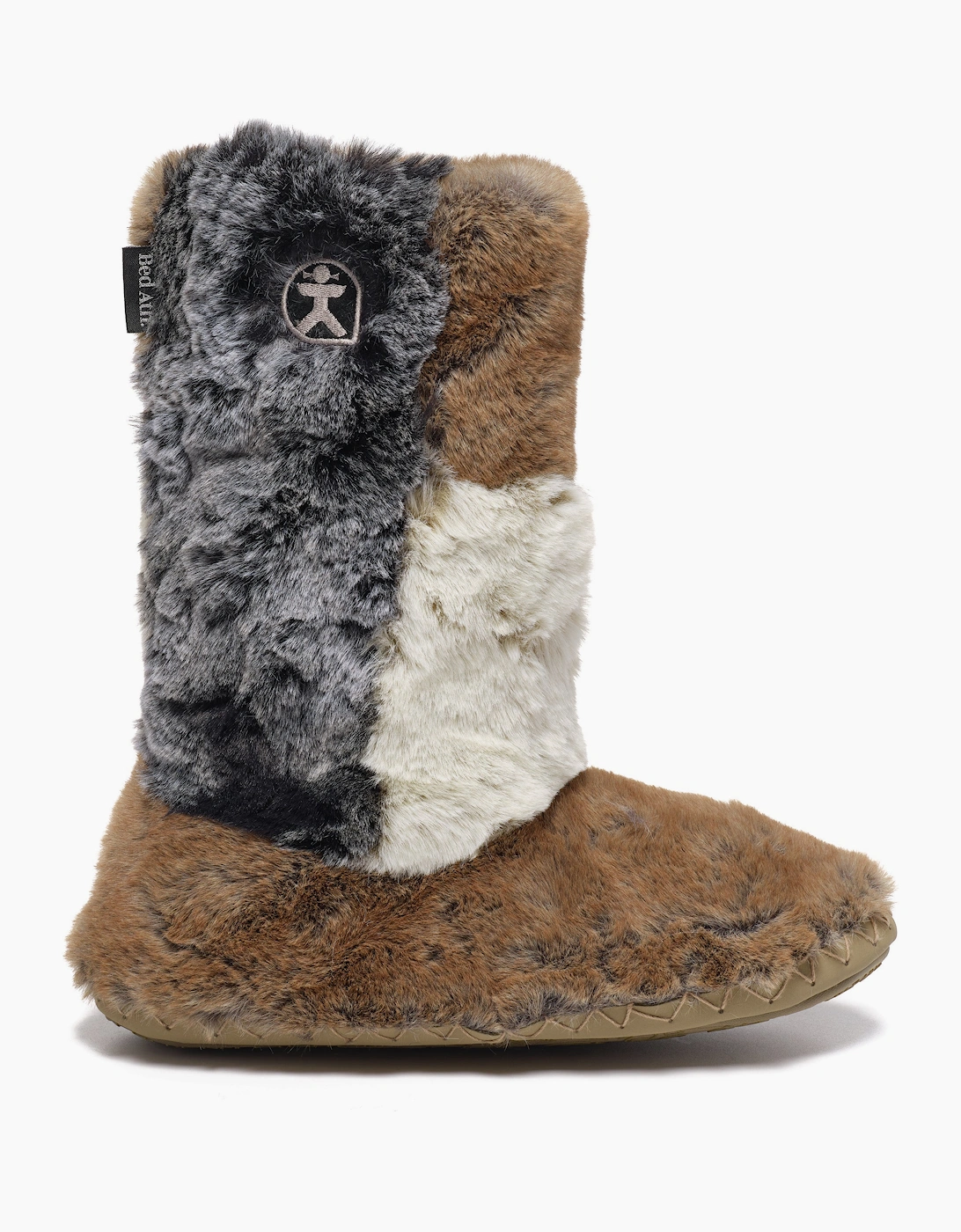 Bedroom Athletics FLORENCE Womens Slipper Boots Patchwork Sable