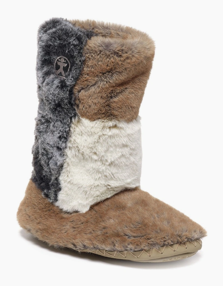 Bedroom Athletics FLORENCE Womens Slipper Boots Patchwork Sable
