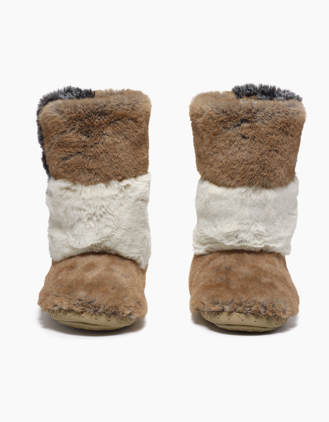 Bedroom Athletics FLORENCE Womens Slipper Boots Patchwork Sable