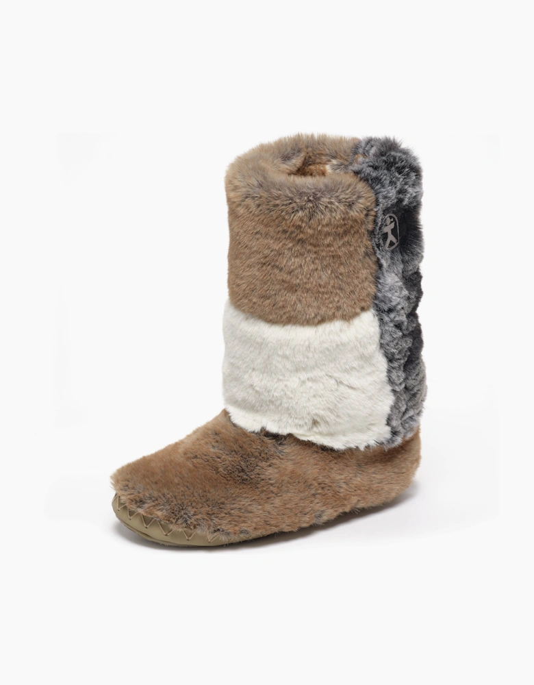 Bedroom Athletics FLORENCE Womens Slipper Boots Patchwork Sable