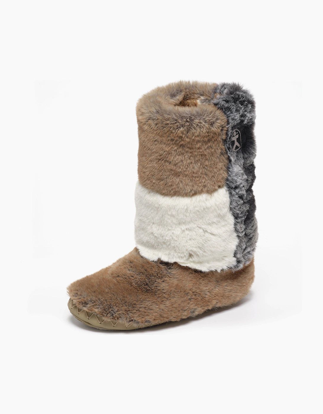 Bedroom Athletics FLORENCE Womens Slipper Boots Patchwork Sable