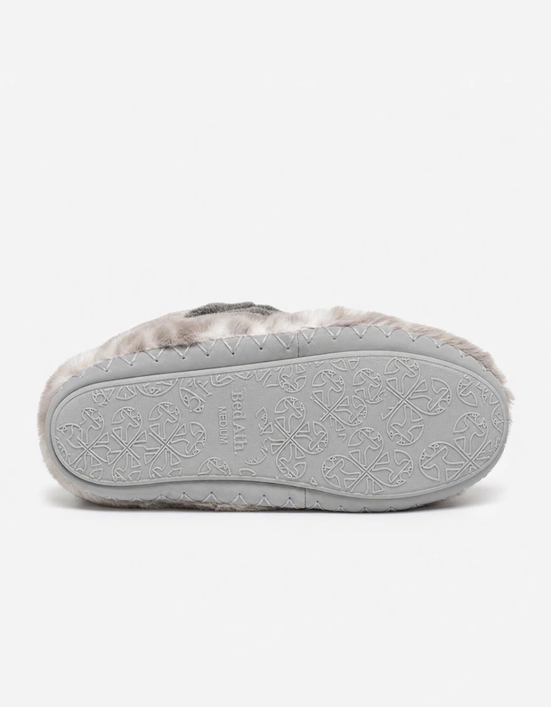Bedroom Athletics FLORENCE Womens Slipper Boots Patchwork Grey Leopard