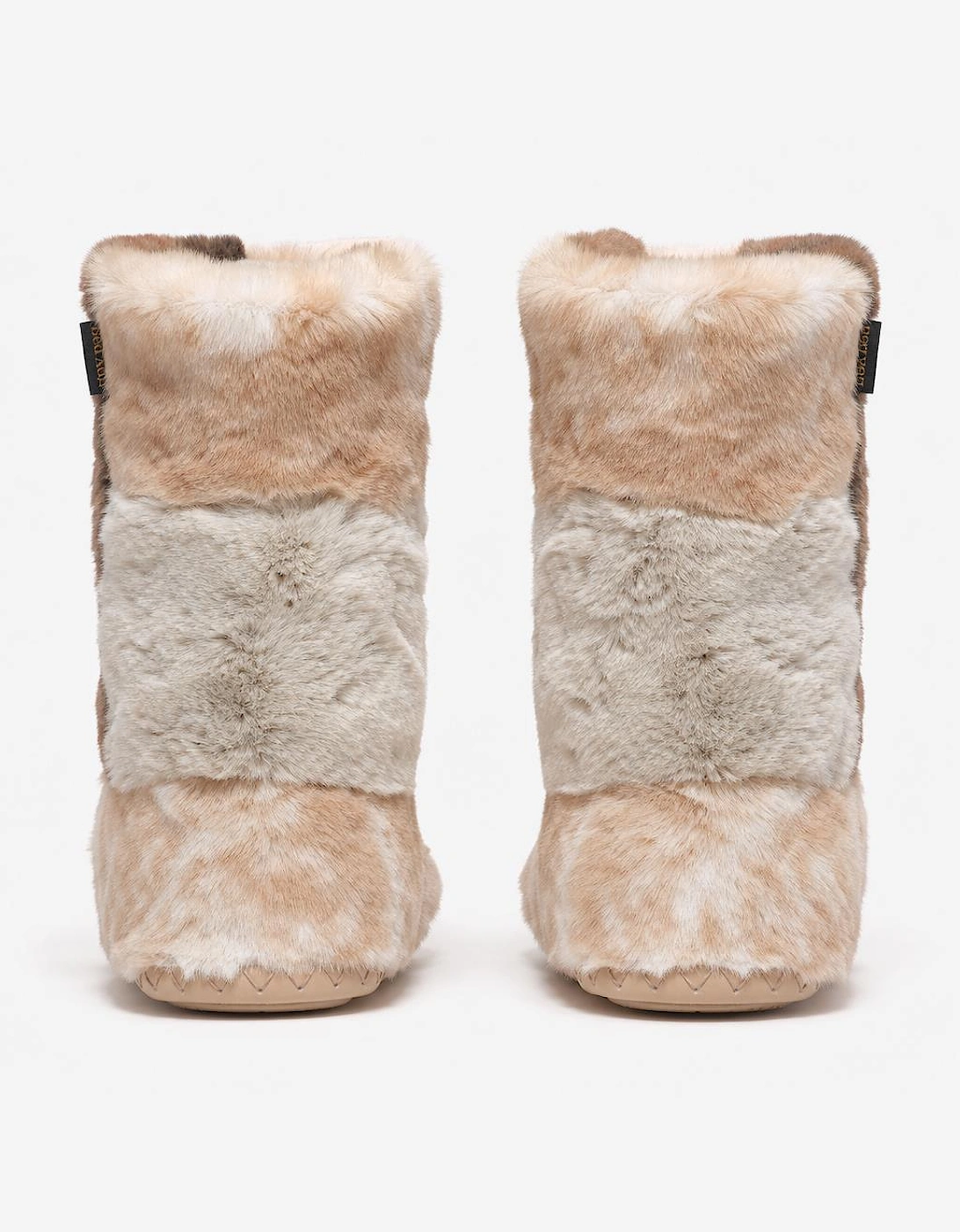 Bedroom Athletics FLORENCE Womens Slipper Boots Patchwork Caramel Leopard
