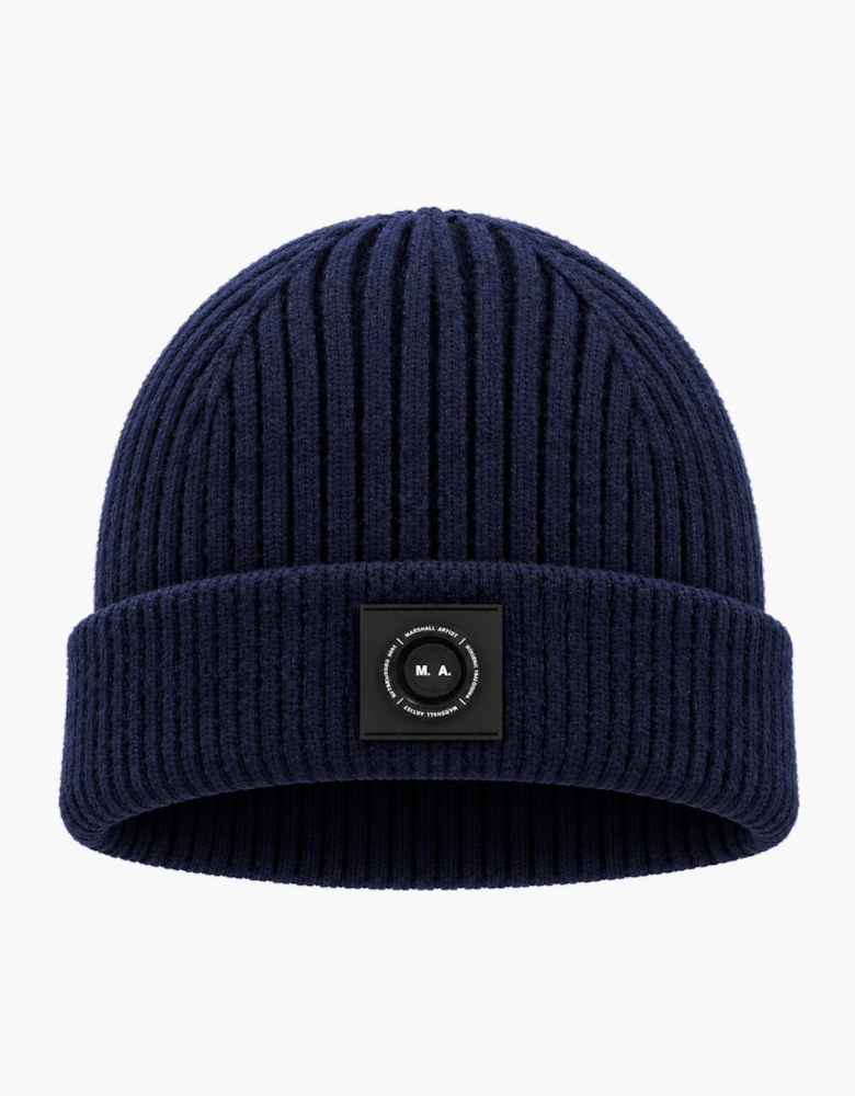 Marshall Artist Siren Cable Knit Beanie Hat Navy