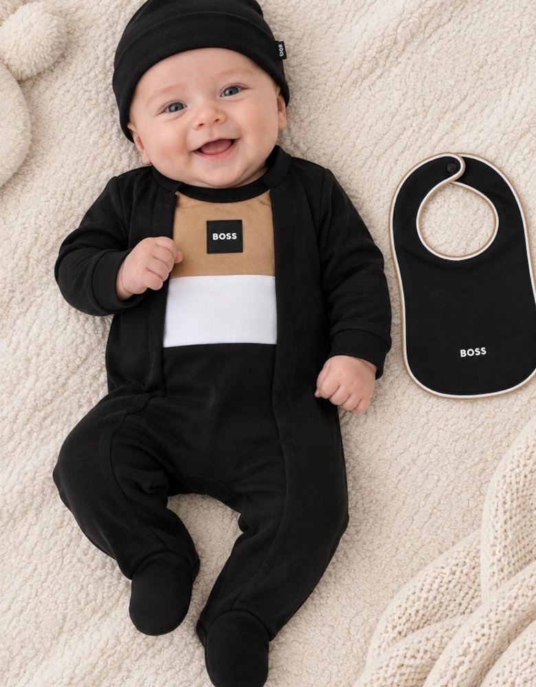 BOSS NB BLACK BABY BOY 3PC SET +GIFT BOX J53292