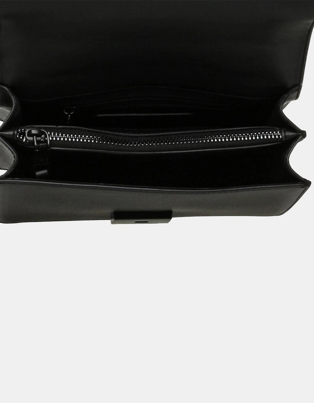 Cross Body Bag with Chain and Embossed Logo