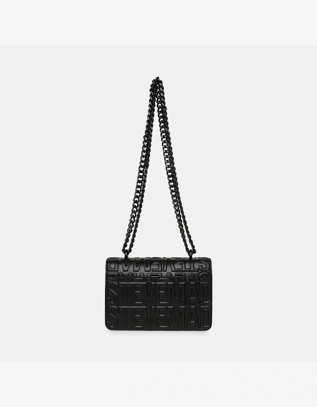 Cross Body Bag with Chain and Embossed Logo