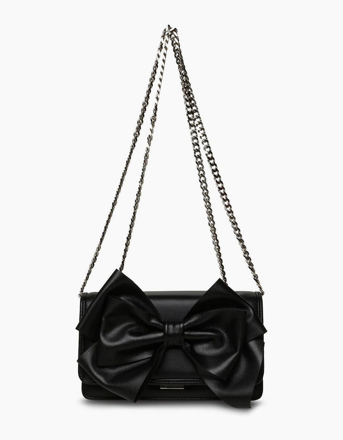 Steve Madden Women's Bsass Rectangle Shape Cross Body Bag with Chain - Black - Size: ONE size