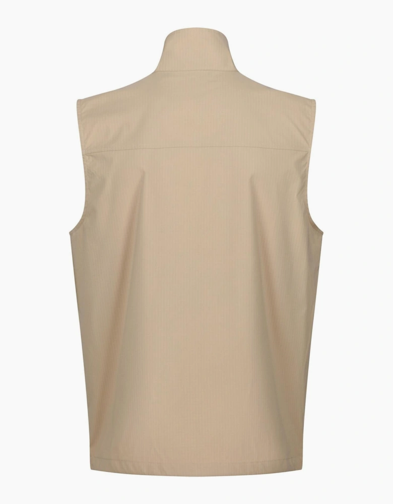 Solid Gilet with Flap Pocket and Zipped Pocket
