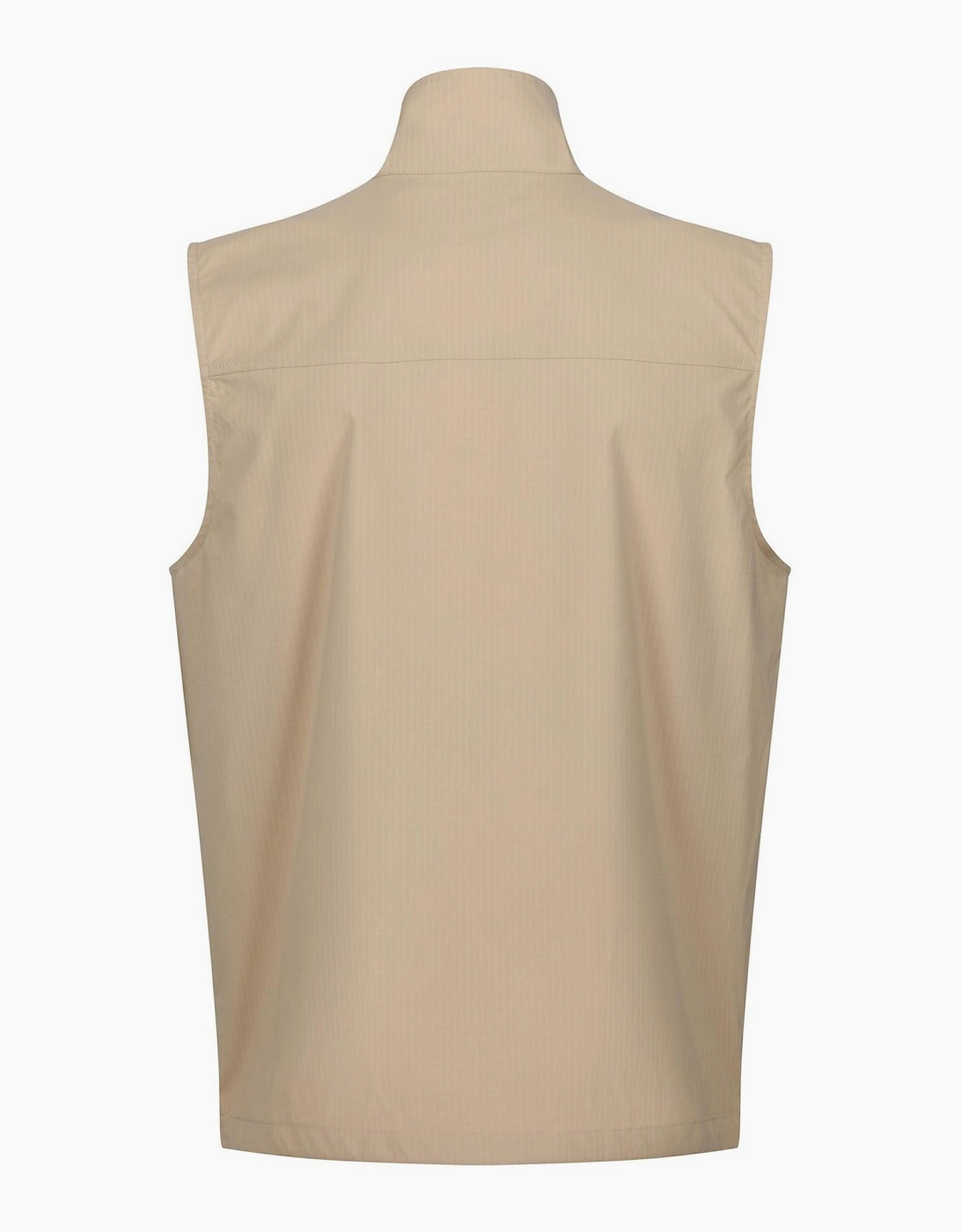 Solid Gilet with Flap Pocket and Zipped Pocket