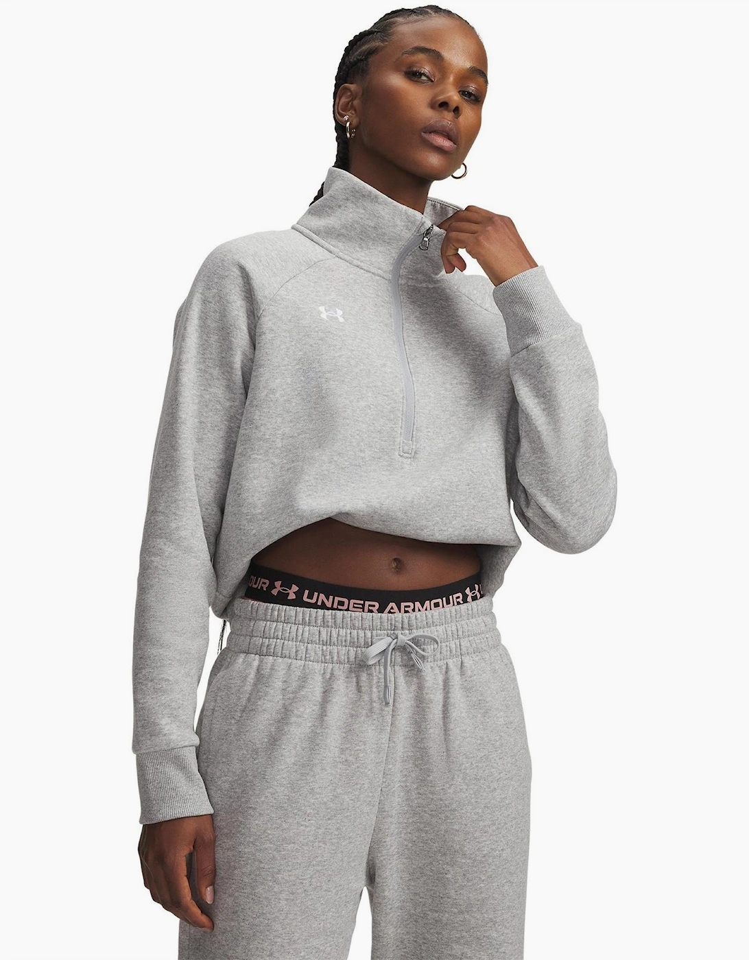UA Rival Funnel Neck Long Sleeve Raglan Sweatshirt