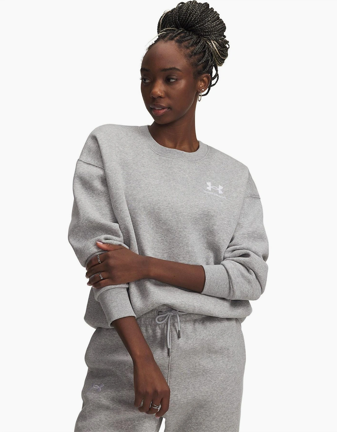 Oversized Crew Neck Drop Shoulder Sweatshirt