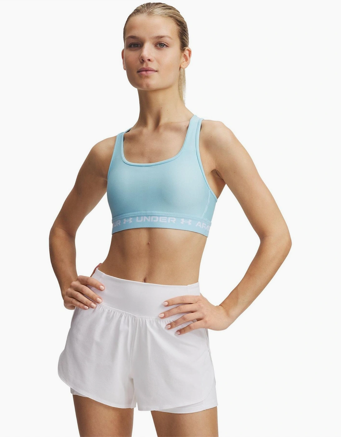 Scoop Neck Sports Bra with Spaghetti Straps