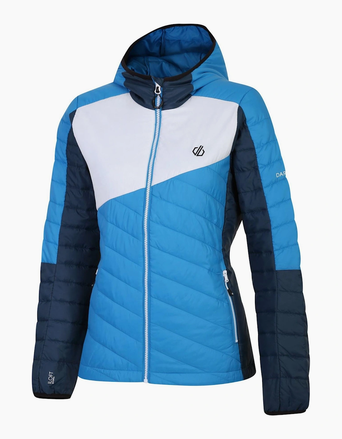 Hooded Puffer Jacket with Woven Cuff and Zipped Pocket