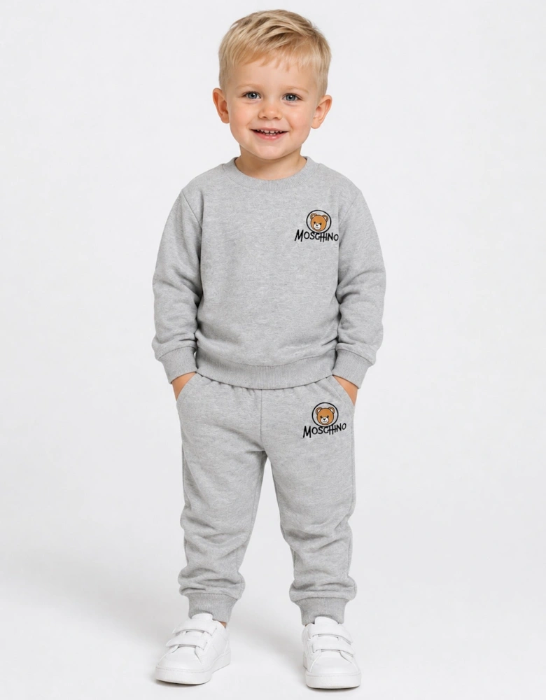 MOSCHINO BABY/TODDLER BOY GREY TRACKSUIT MQK05E