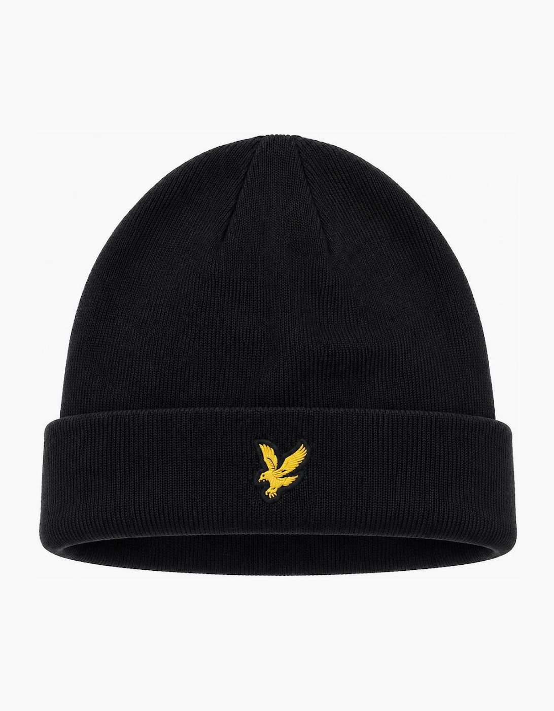 Men's Lyle & Scott Basic Beanie Hat Jet Black - Size: ONE size